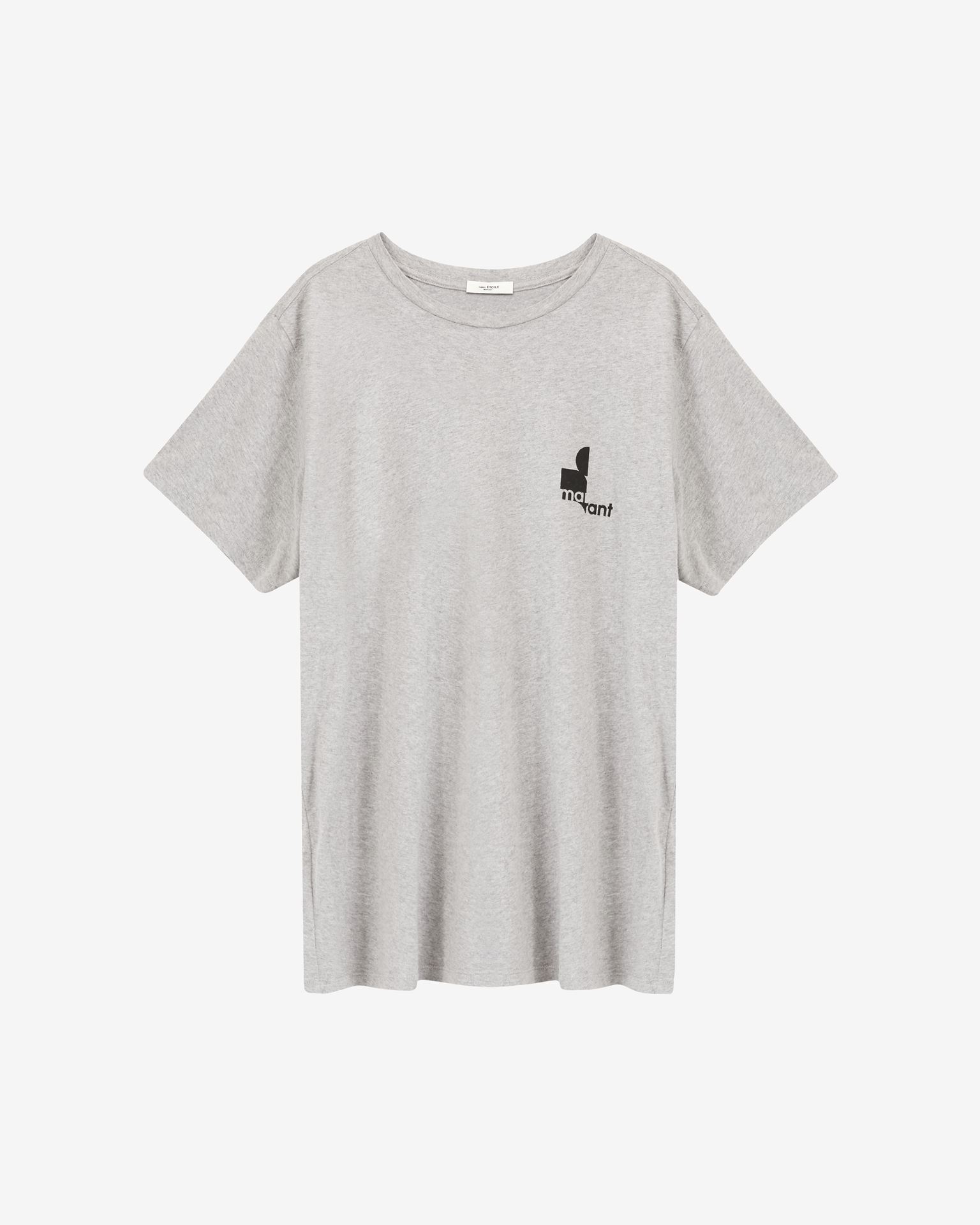 Isabel Marant Zafferh Cotton Logo Tee-shirt In Grey
