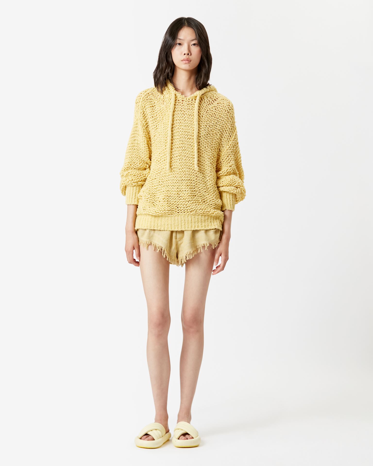 Isabel Marant Marant Étoile, Idony Hoodie Knitted Sweater - Women - Yellow