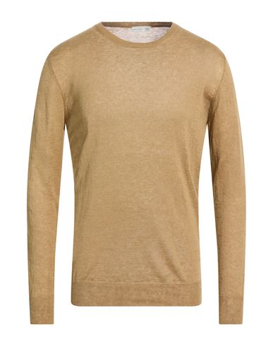 Become Man Sweater Camel Size 44 Cotton In Sand