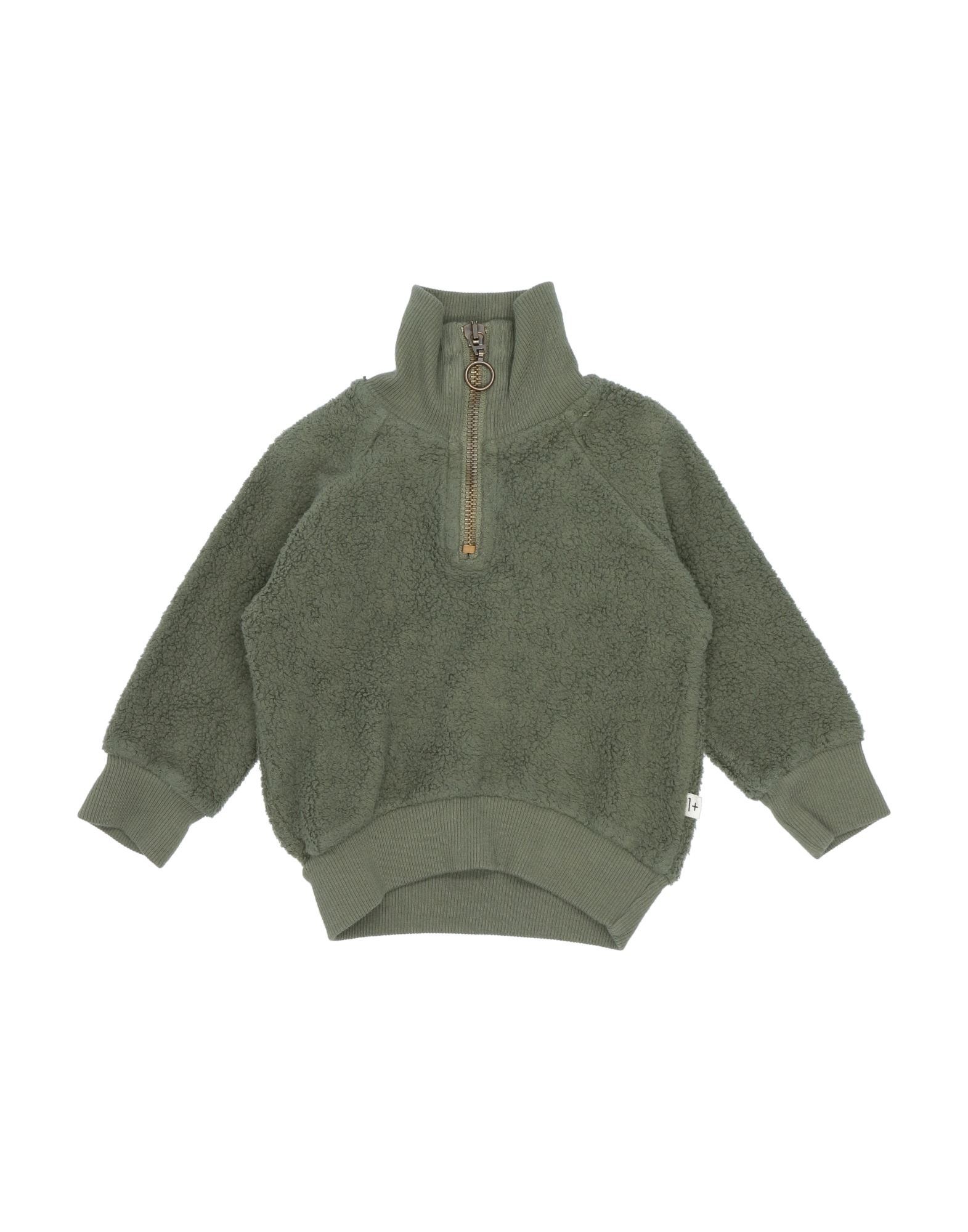 1+ In The Family Kids' 1 + In The Family Newborn Boy Sweatshirt Military Green Size 3 Cotton