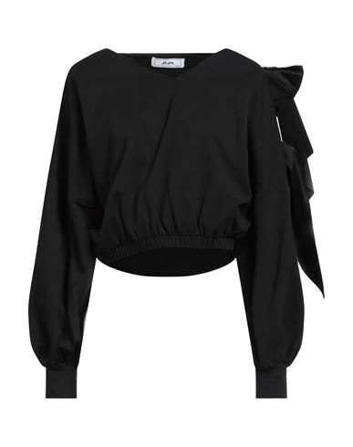 Jijil Woman Sweatshirt Black Size 6 Cotton, Elastane, Polyamide