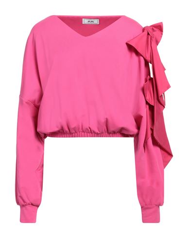 Jijil Woman Sweatshirt Fuchsia Size 4 Cotton, Elastane, Polyamide In Pink
