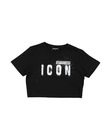 Dsquared2 Kids'  Toddler Girl T-shirt Black Size 6 Cotton