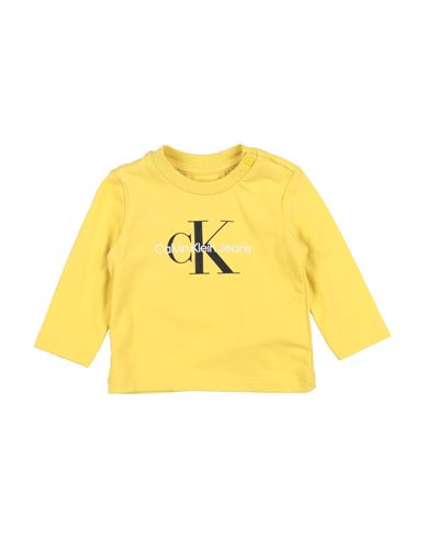 Calvin Klein Jeans Est.1978 Calvin Klein Jeans Newborn Boy T-shirt Yellow Size 3 Cotton, Elastane In Yellow