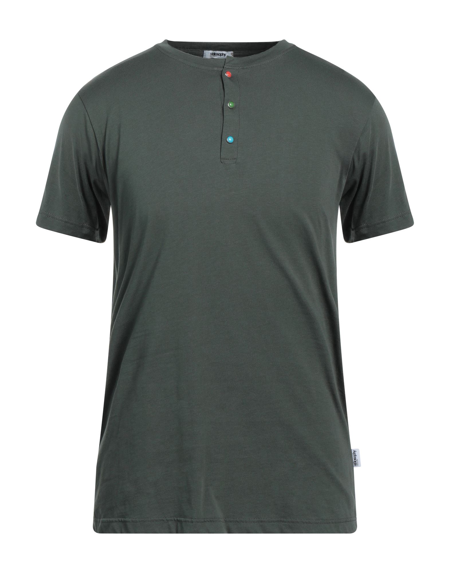 Stilosophy Man T-shirt Military Green Size Xxl Cotton