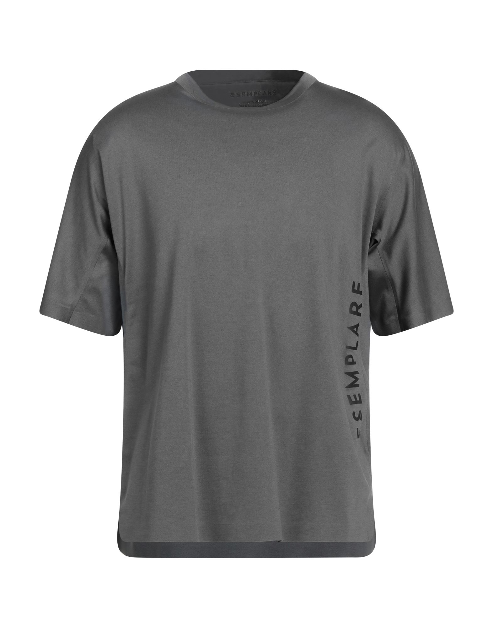 Shop Esemplare Man T-shirt Lead Size Xl Polyester, Elastane In Grey