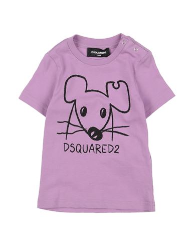 Dsquared2 Newborn Boy T-shirt Light Purple Size 3 Cotton In Purple