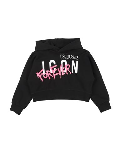 Dsquared2 Toddler Girl Sweatshirt Black Size 6 Cotton In Black
