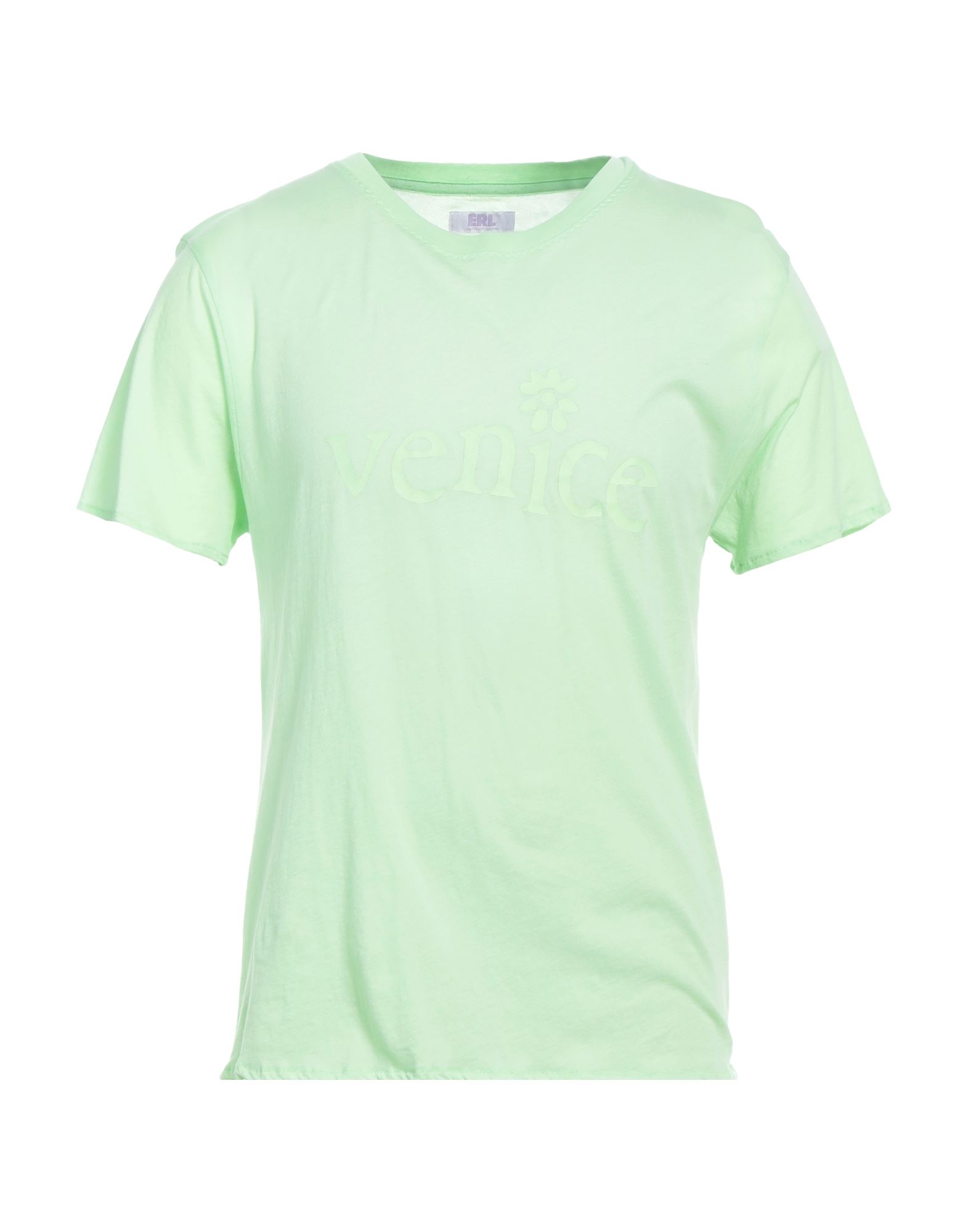 Shop Erl Man T-shirt Green Size Xxl Cotton