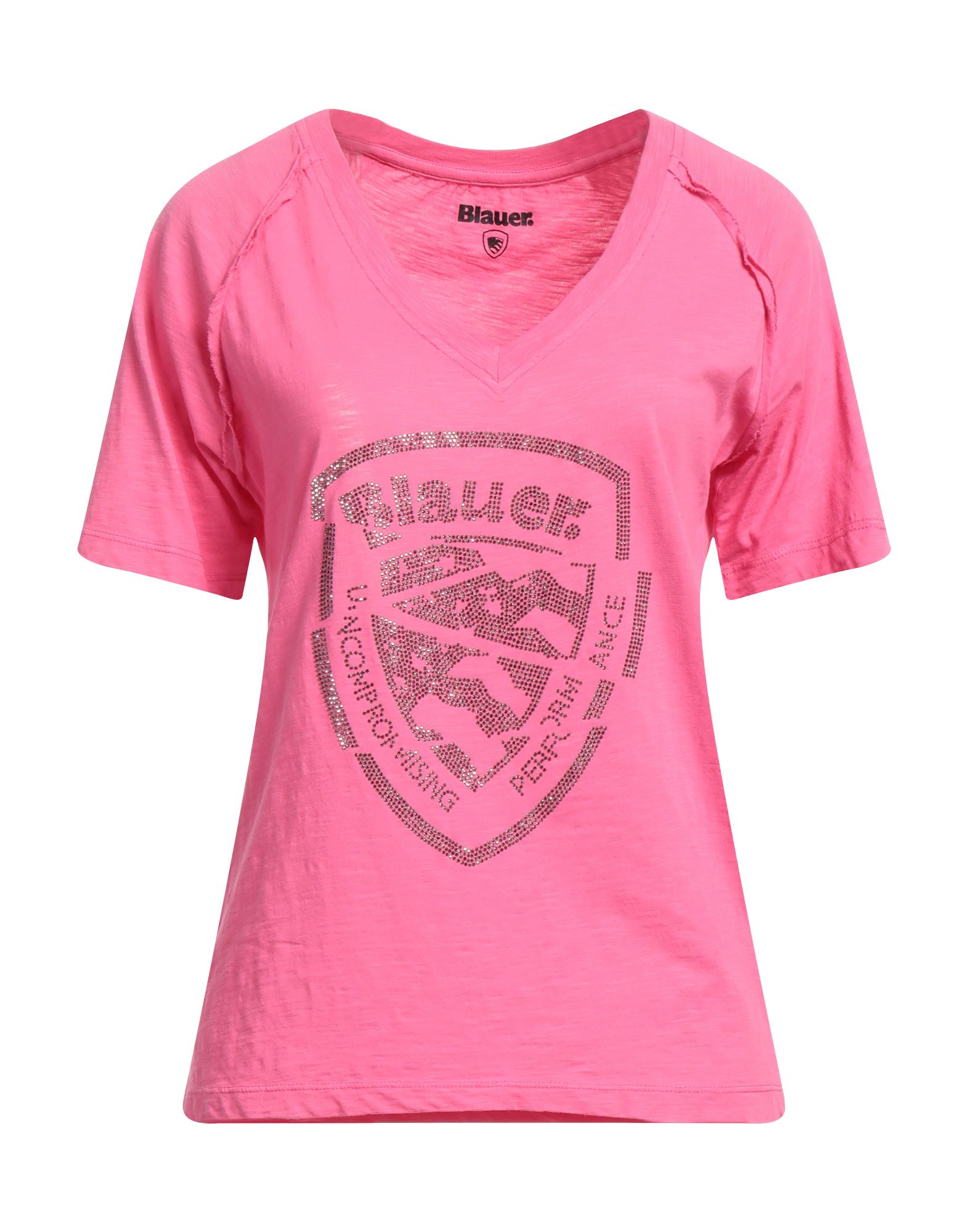 Blauer T-shirts In Fuchsia
