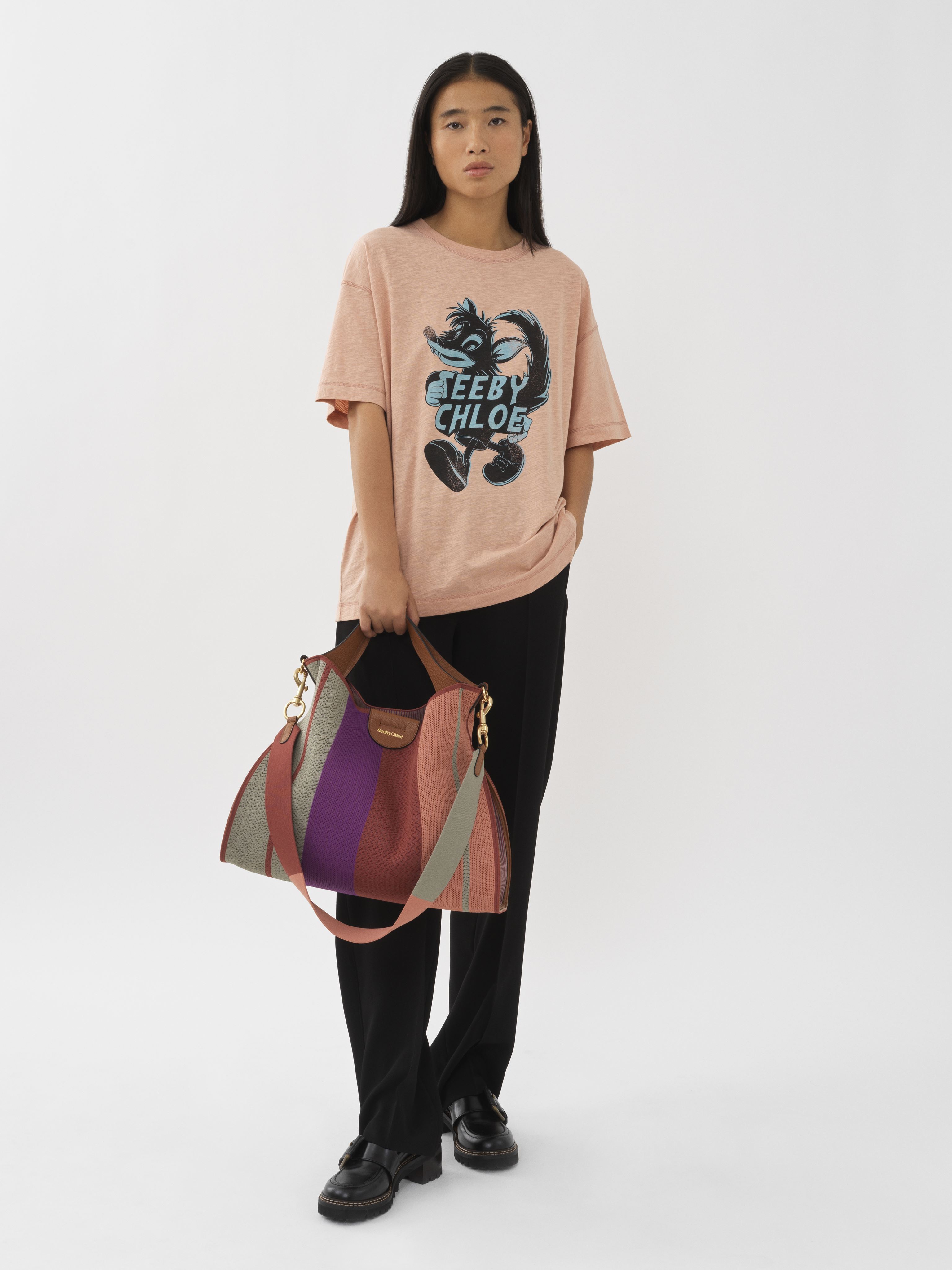 See By Chloé Graphic-print Cotton T-shirt In Orange