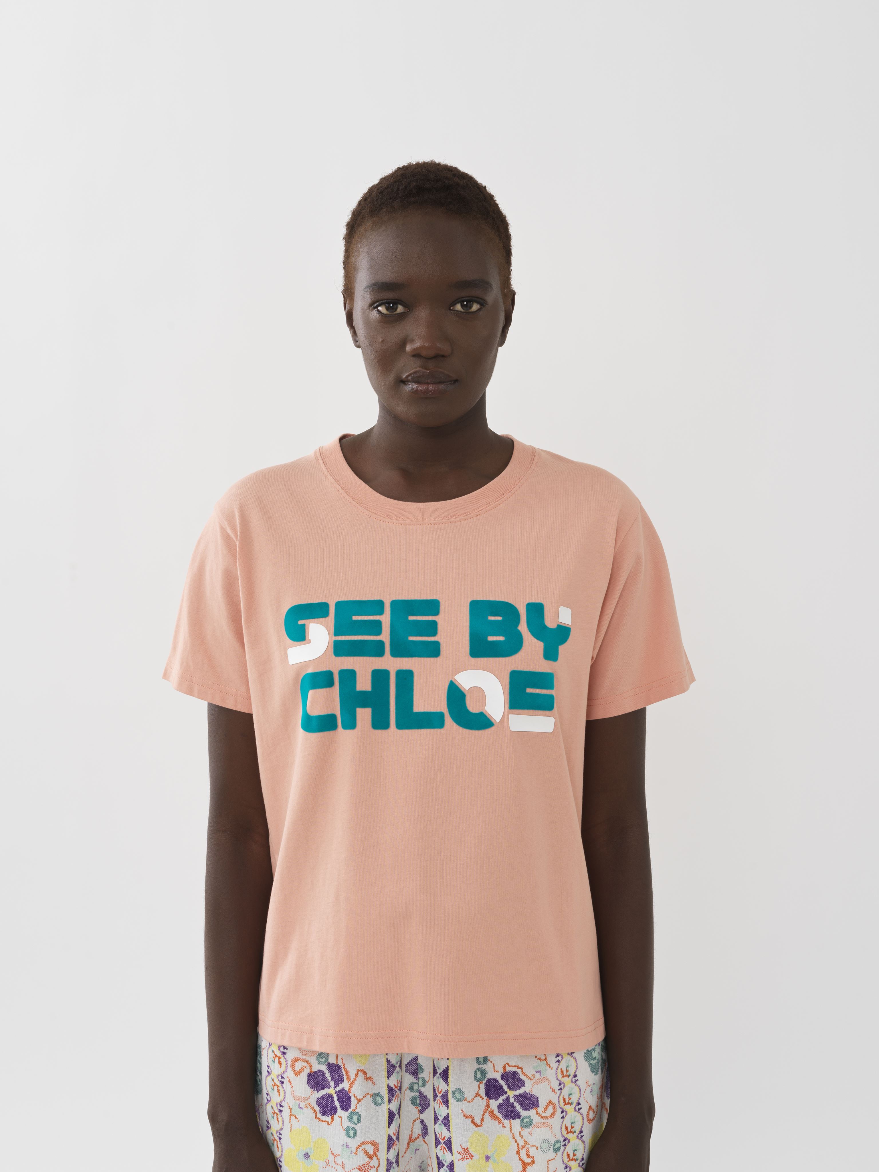 See By Chloé T-shirt Droit Femme Brun Taille Xs 100% Coton In Brun