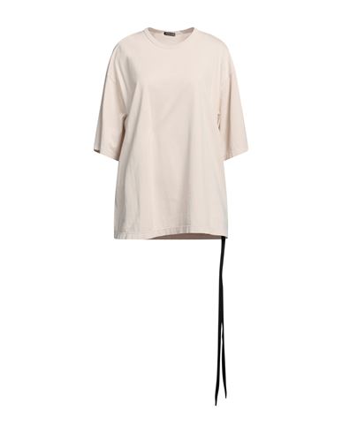 Shop Ann Demeulemeester Woman T-shirt Beige Size S Cotton
