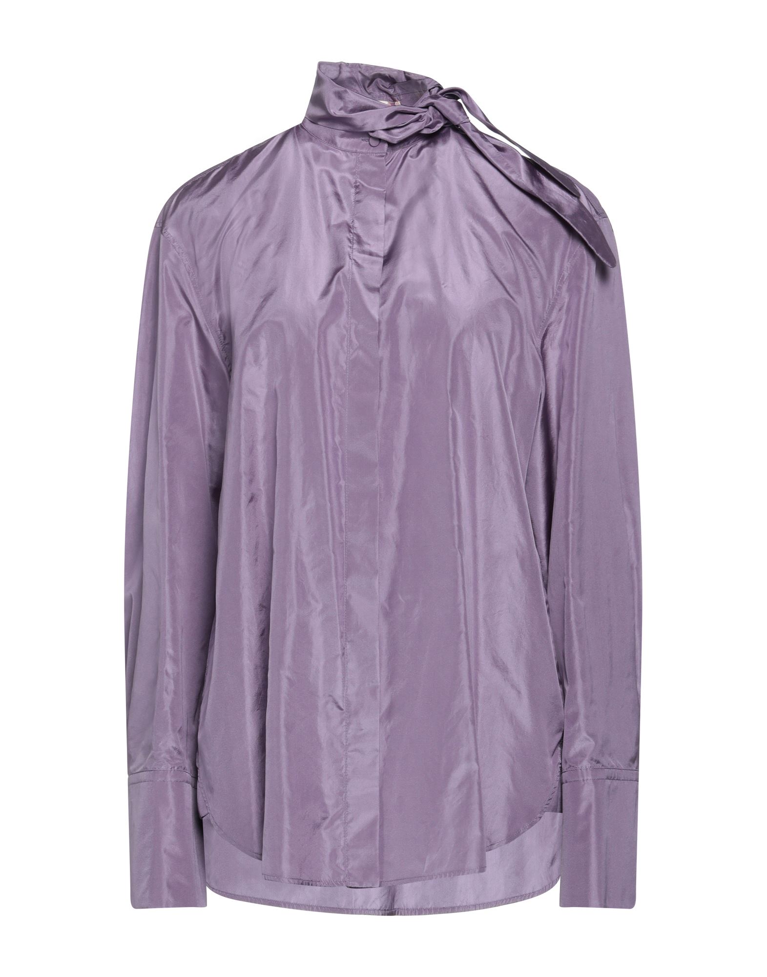 Valentino Bow Collar Shirt In Purple
