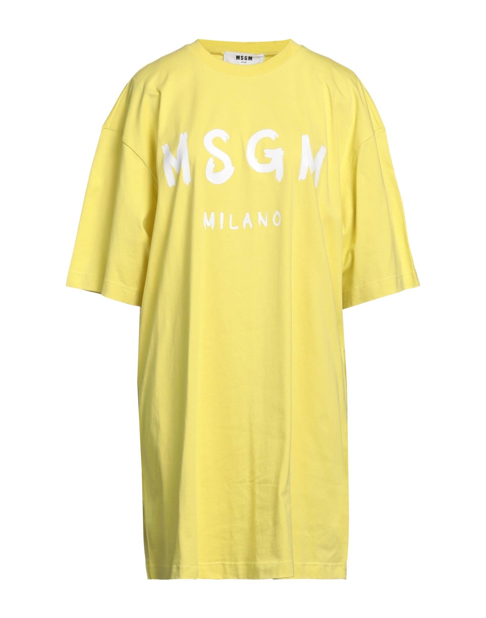 Msgm Short Dresses In Yellow