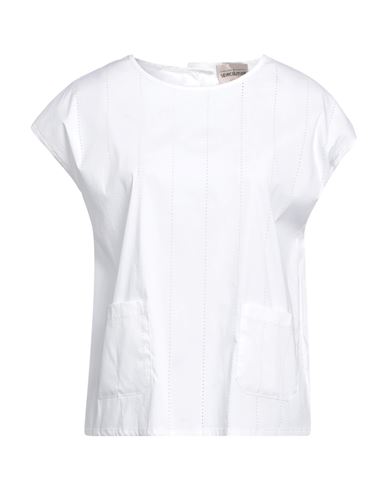 Semicouture Woman Top White Size 8 Cotton, Polyamide, Elastane