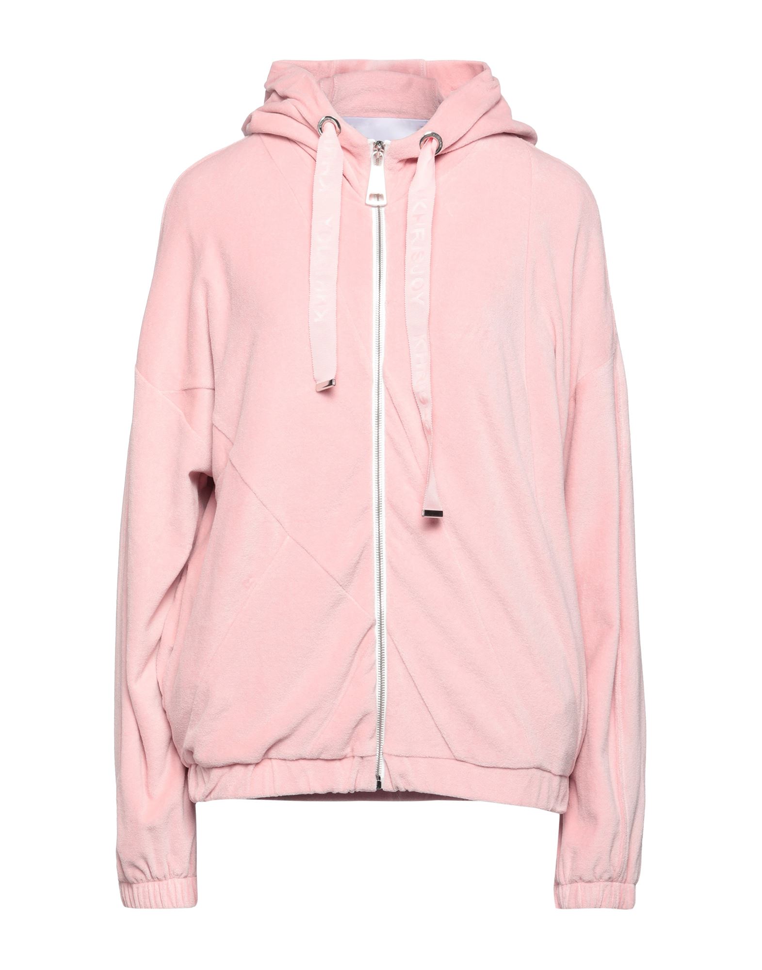 Shop Khrisjoy Woman Sweatshirt Pink Size 00 Cotton, Polyamide