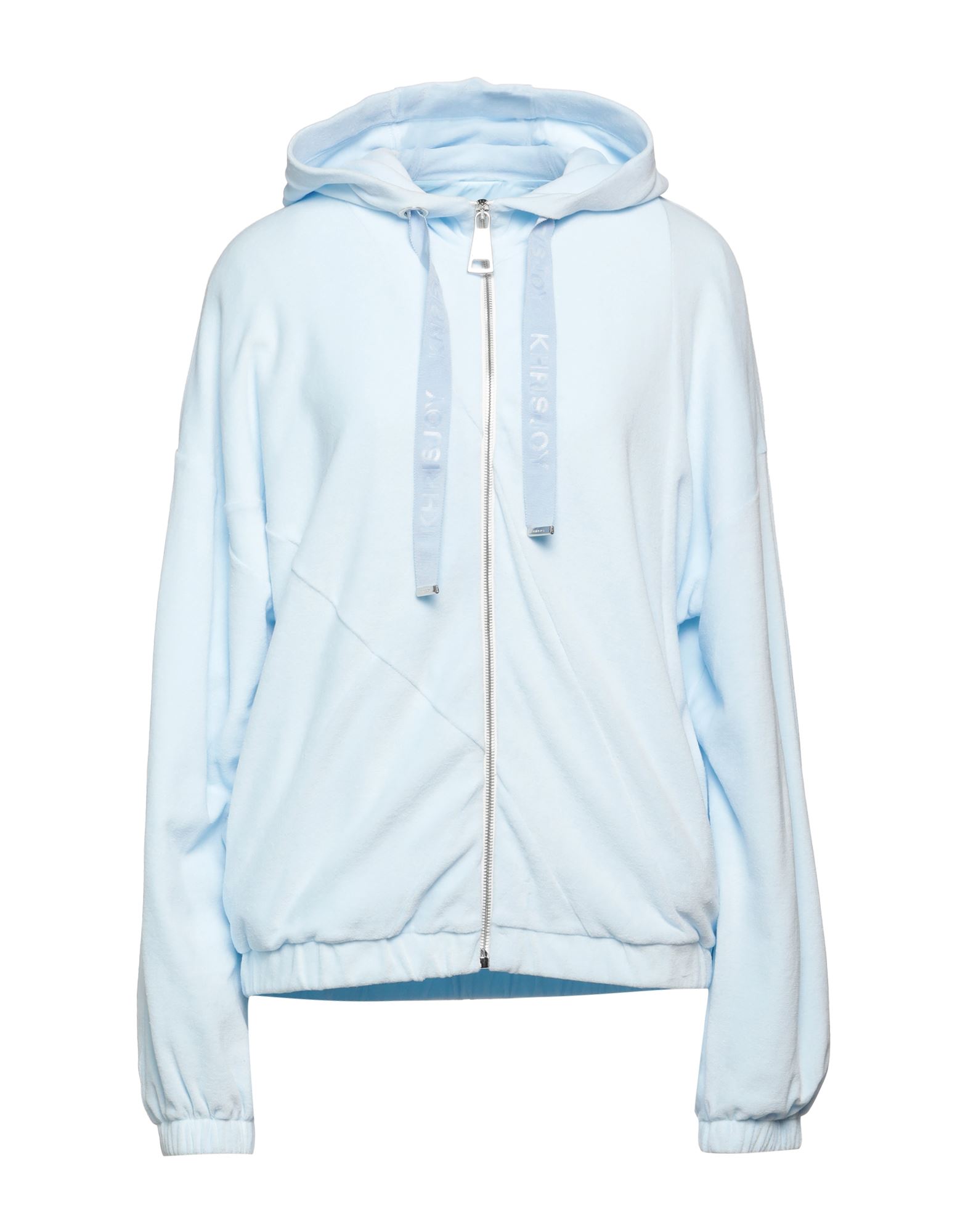 Shop Khrisjoy Woman Sweatshirt Sky Blue Size 0 Cotton, Polyamide