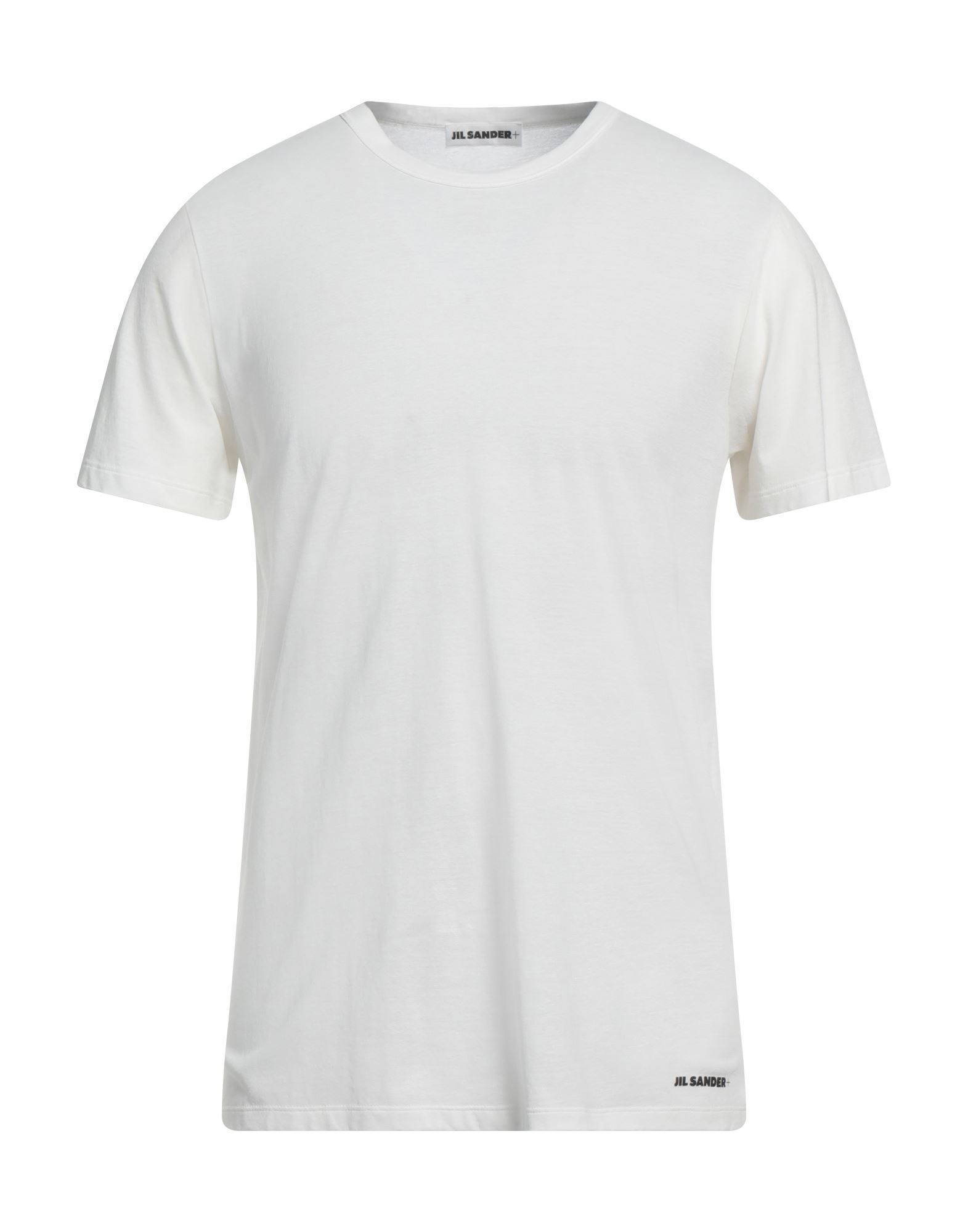 Jil Sander Short Sleeve Crewneck Logo Patch T-shirt - Pack Of 3 In White