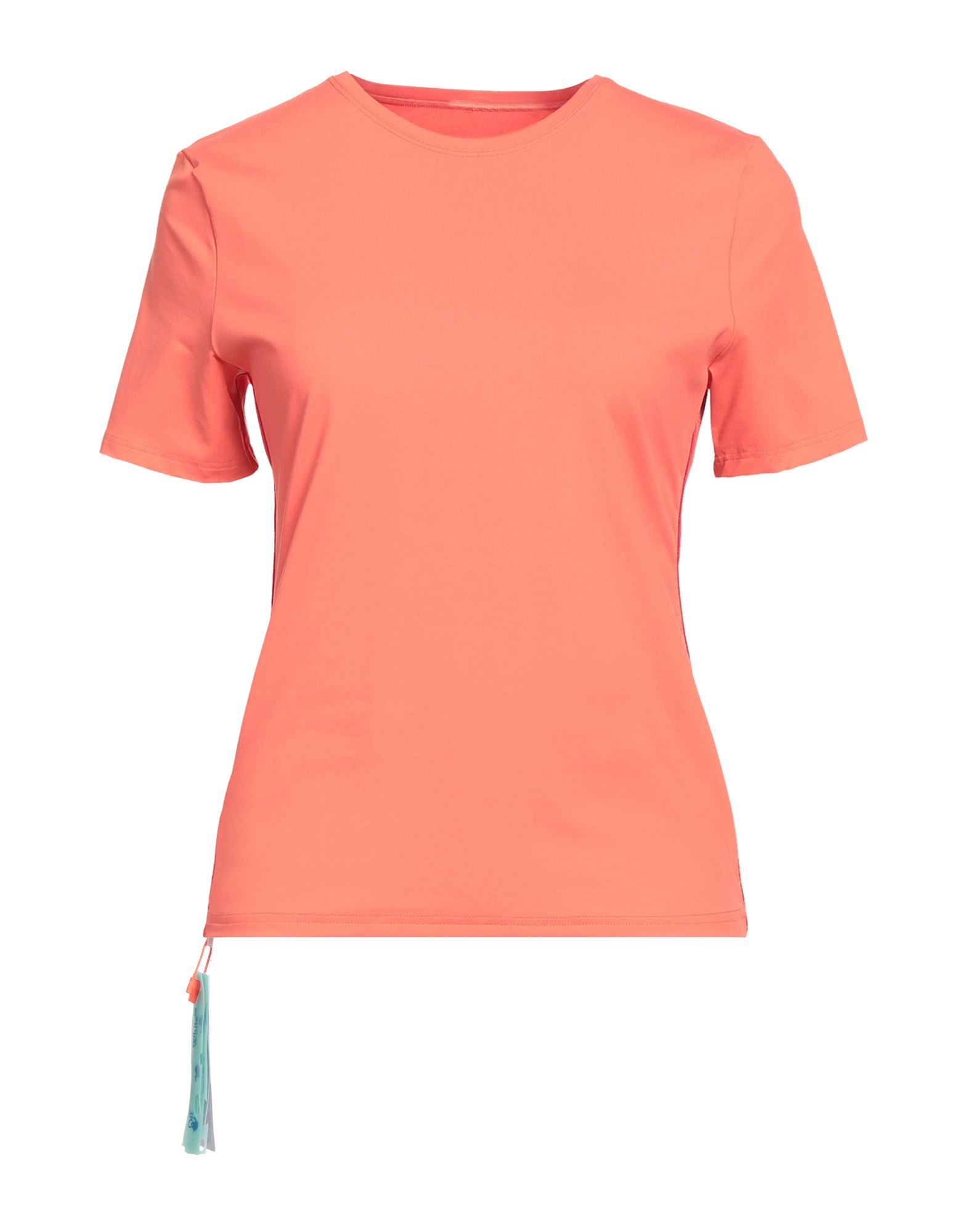 Off-white Woman T-shirt Coral Size L Polyamide, Elastane In Red