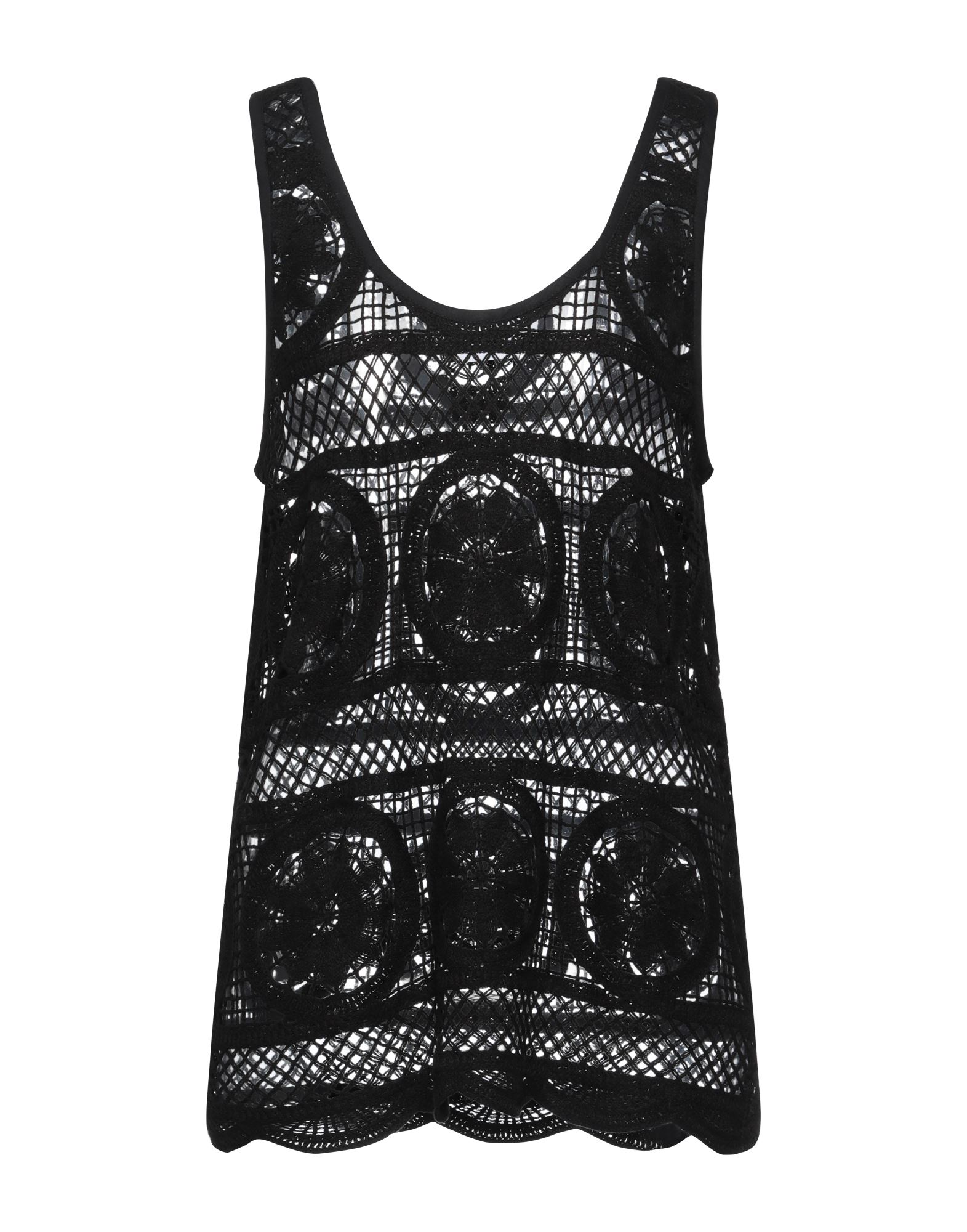 Isabelle Blanche Paris Tank Tops In Black