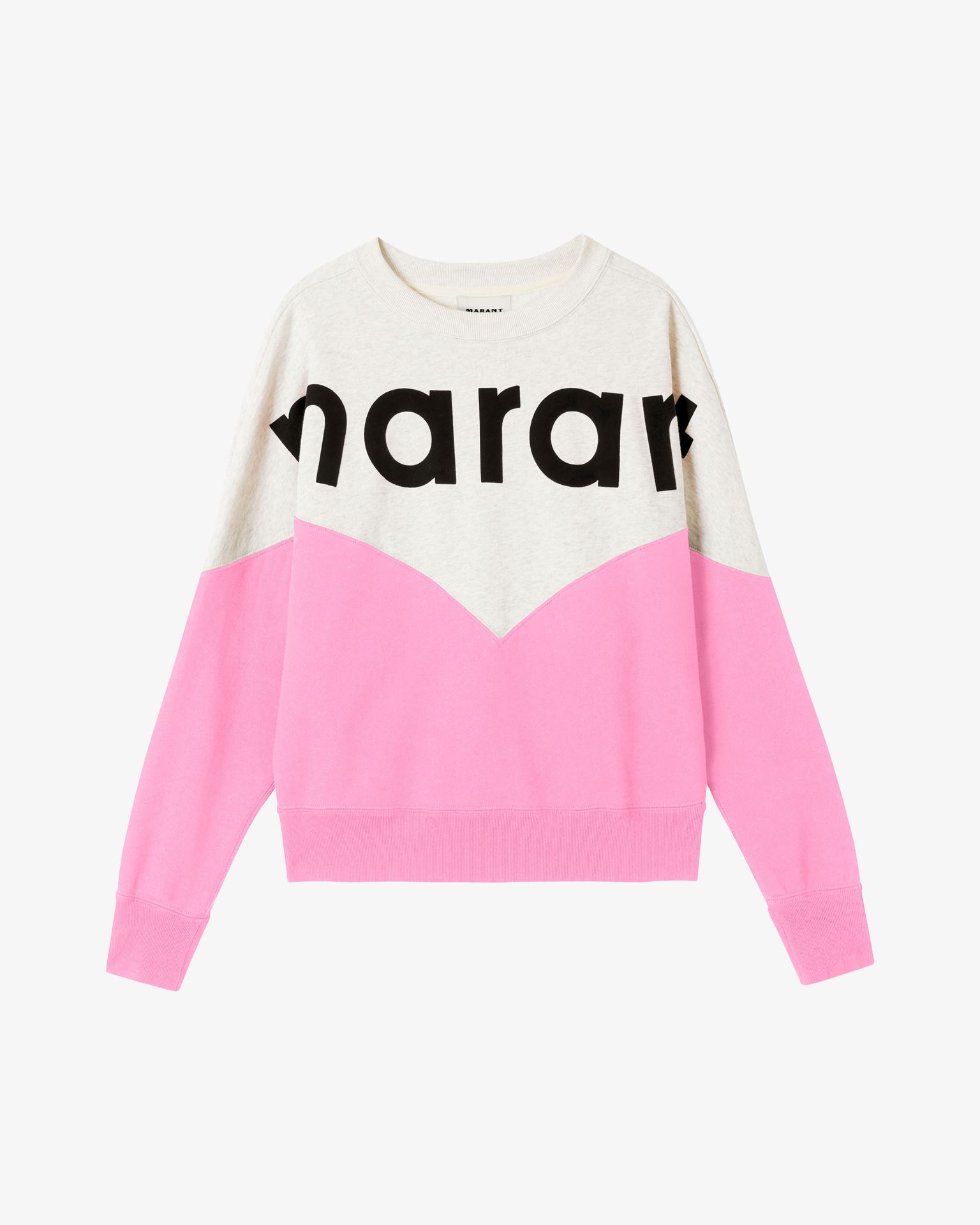 Isabel Marant Étoile Isabel Marant Etoile Womens Fuchsia Black Houston Logo-print Cotton-blend Sweatshirt In Pink