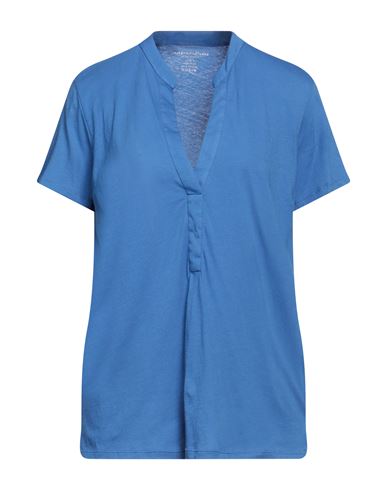 Majestic Filatures Woman T-shirt Blue Size 3 Cotton