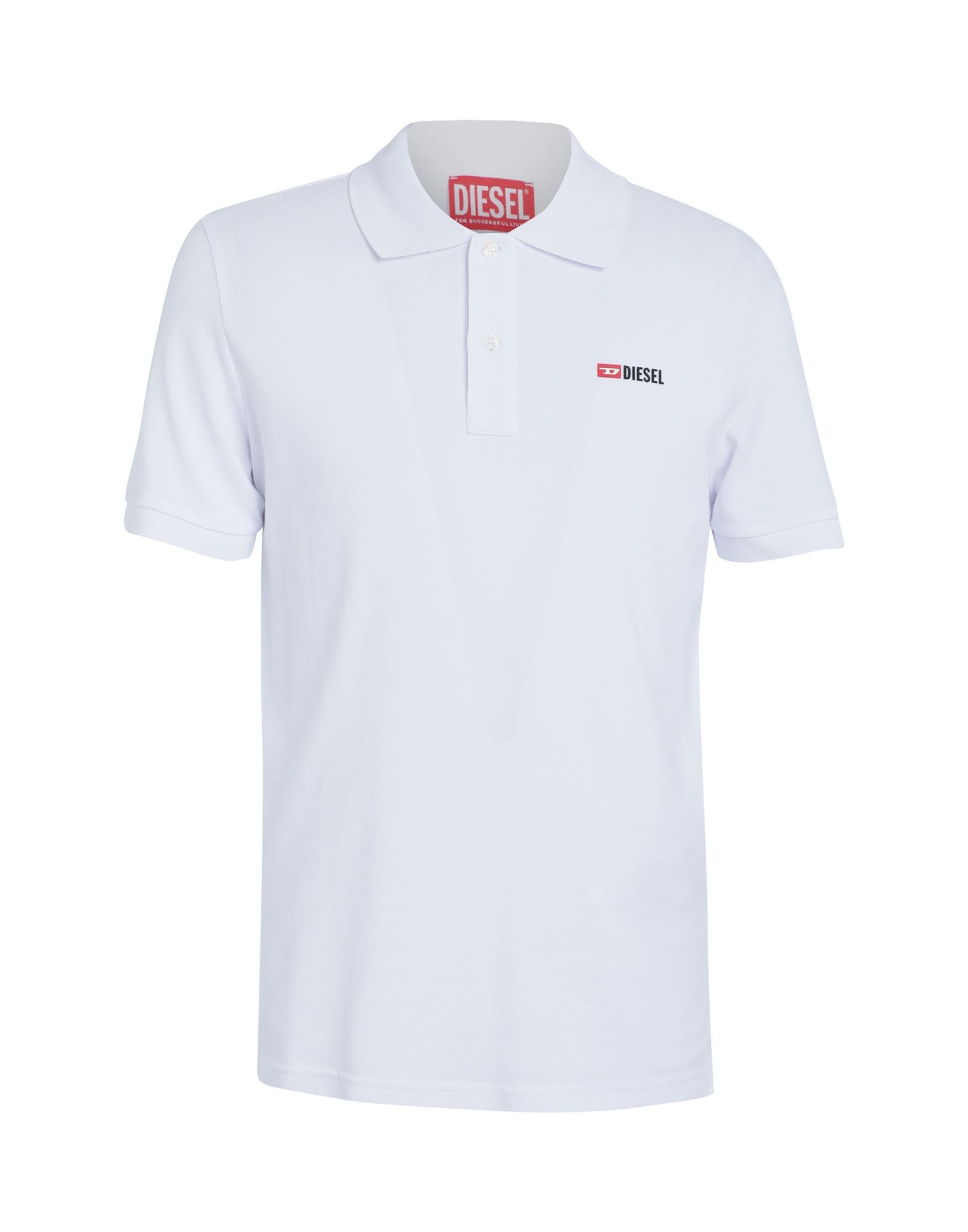 Diesel T-smith-div Man Polo Shirt White Size 3xl Cotton