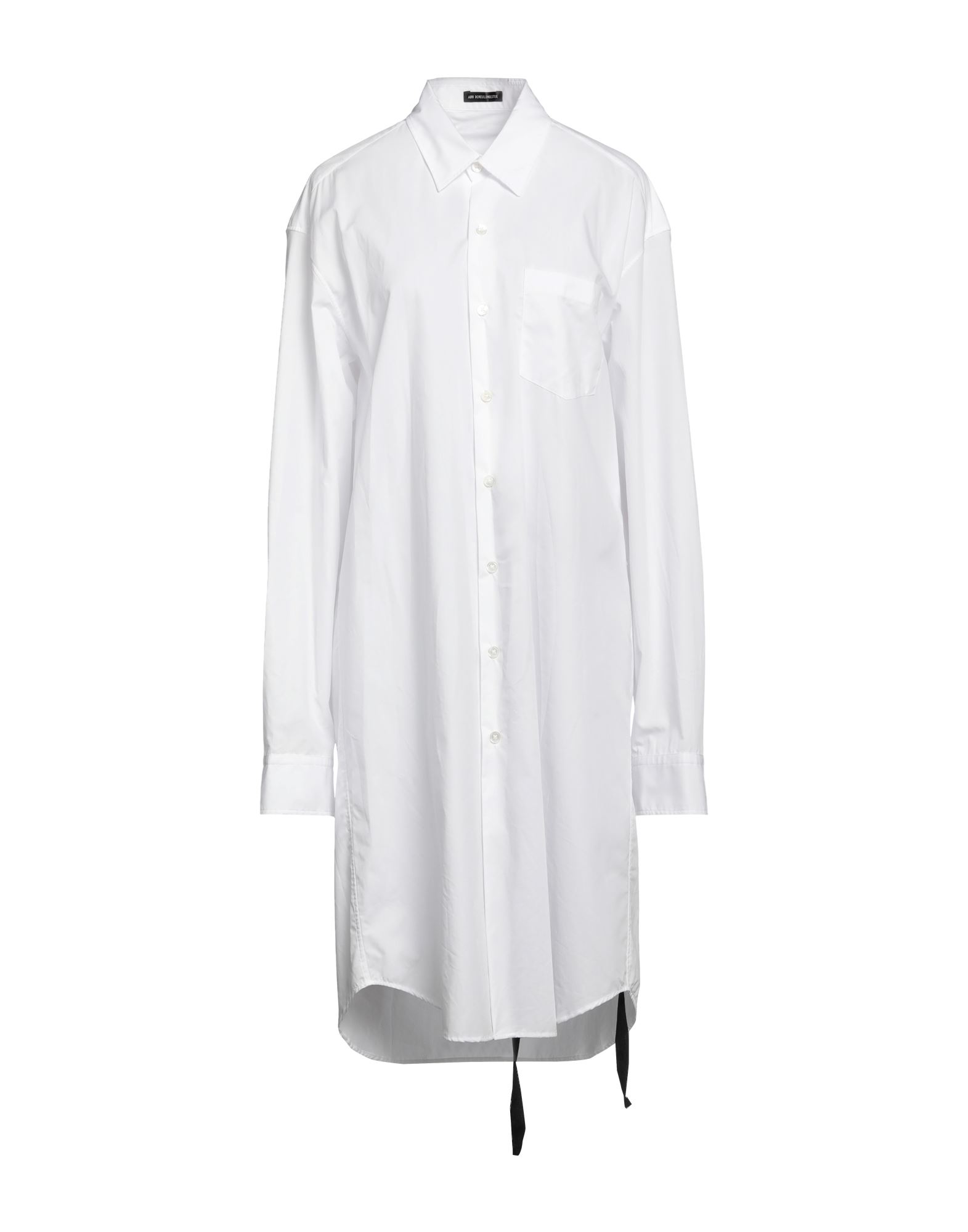 Shop Ann Demeulemeester Woman Midi Dress White Size 12 Cotton