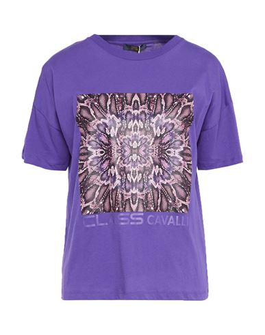Cavalli Class Woman T-shirt Purple Size Xl Cotton