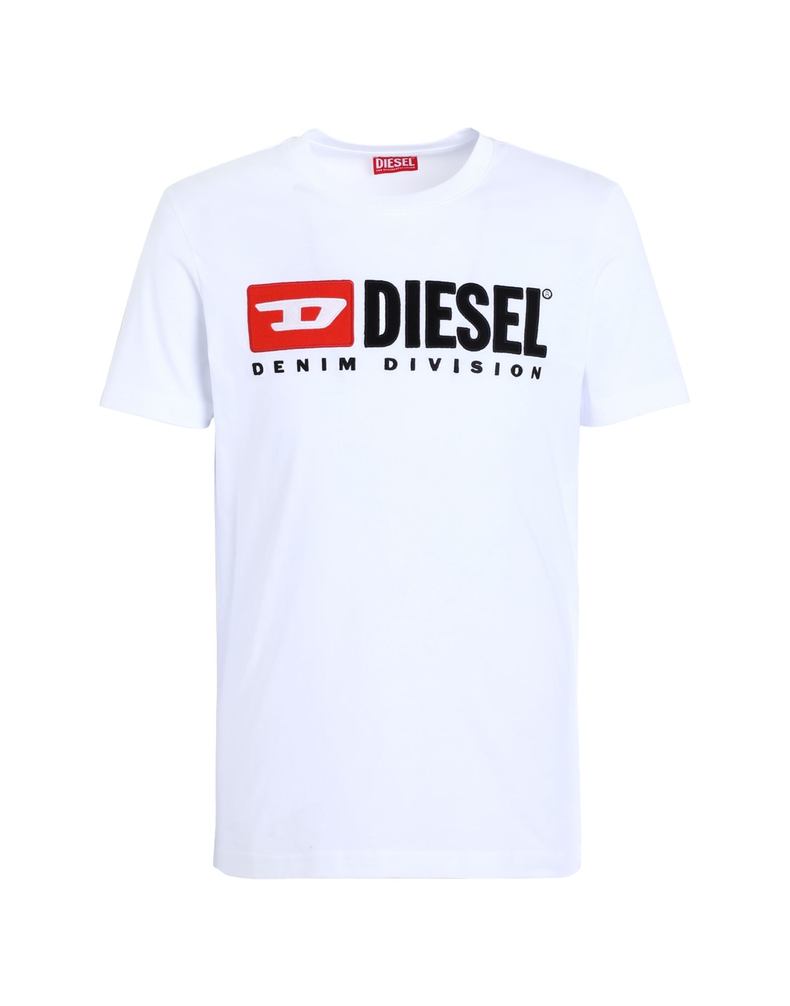 DIESEL DIESEL T-DIEGOR-DIV MAN T-SHIRT WHITE SIZE XL COTTON