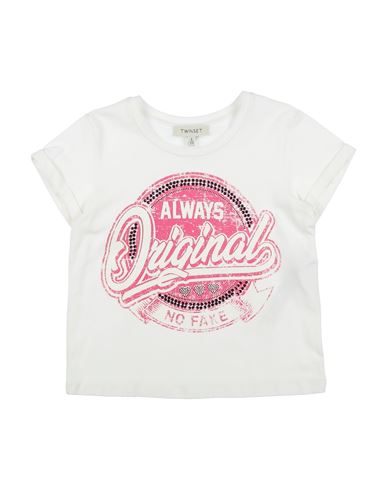 Twinset Toddler Girl T-shirt White Size 6 Cotton, Elastane In White