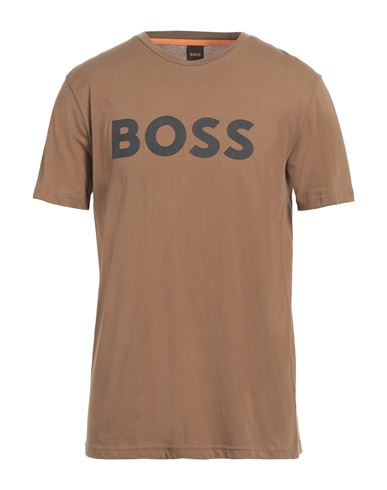 Hugo Boss Boss Man T-shirt Brown Size M Cotton In Brown