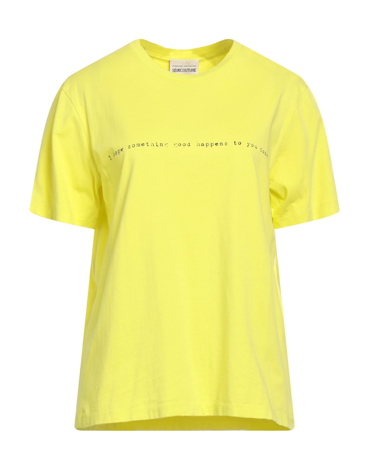 Semicouture T-shirts In Yellow