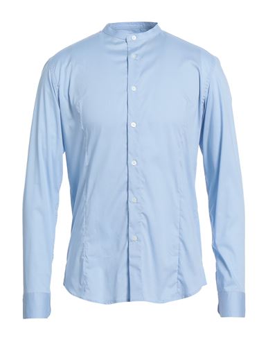 Daniele Alessandrini Homme Man Shirt Sky Blue Size 15 ½ Cotton, Elastane