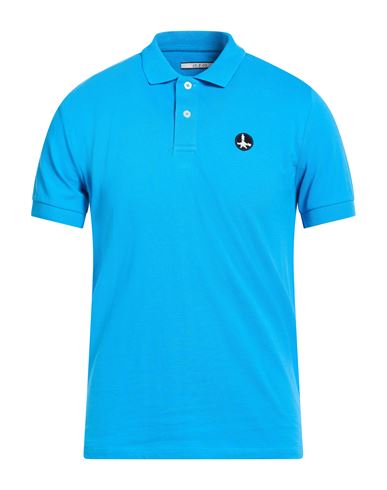 At.p.co At. P.co Man Polo Shirt Azure Size S Cotton In Blue