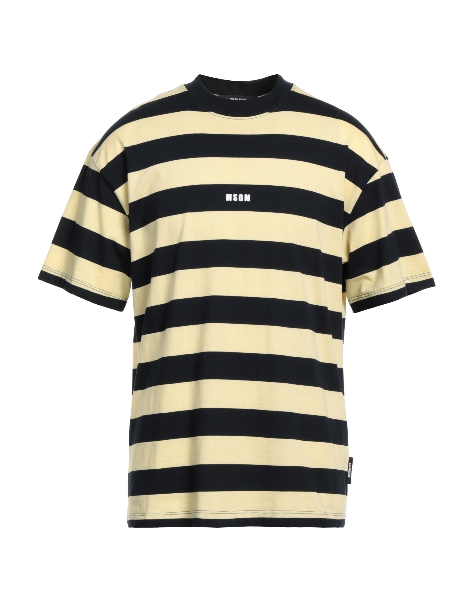 Shop Msgm Man T-shirt Yellow Size Xl Cotton