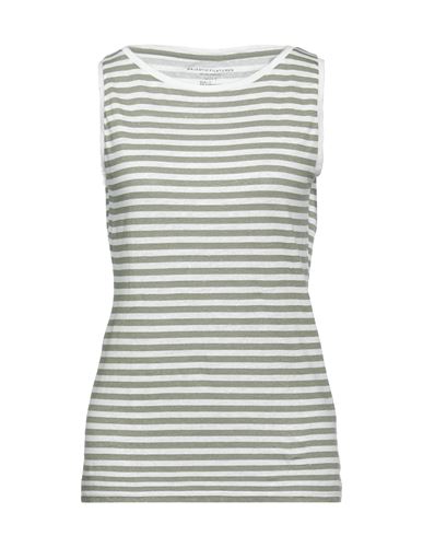 Majestic Filatures Woman Tank Top Military Green Size 2 Linen, Elastane