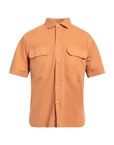 Xacus Man Shirt Orange Size 16 Cotton