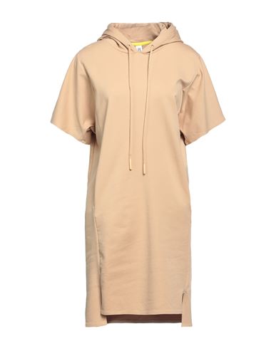 Bomboogie Woman Short Dress Beige Size 4 Cotton, Elastane