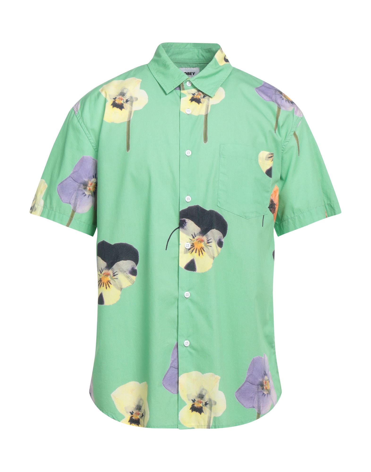 OBEY OBEY MAN SHIRT GREEN SIZE XL ORGANIC COTTON