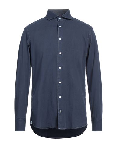 Bastoncino Man Shirt Midnight Blue Size 16 ½ Cotton