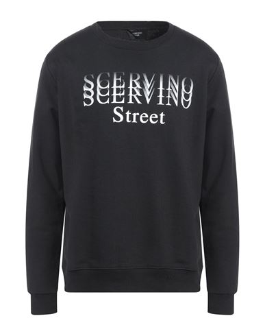 Shop Scervino Man Sweatshirt Black Size Xl Cotton