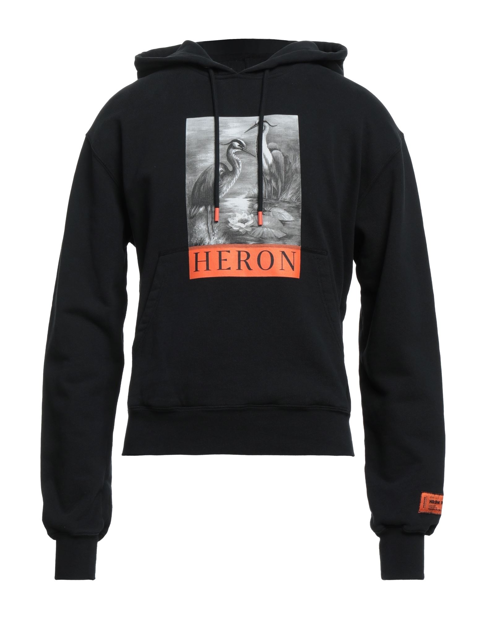 Shop Heron Preston Man Sweatshirt Black Size S Cotton, Elastane, Polyester