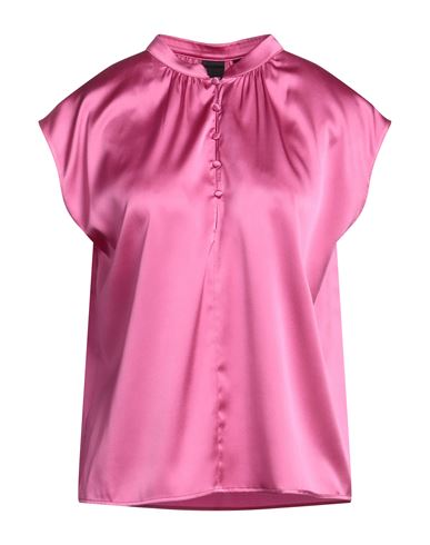 Pinko Woman Top Fuchsia Size 8 Silk, Elastane