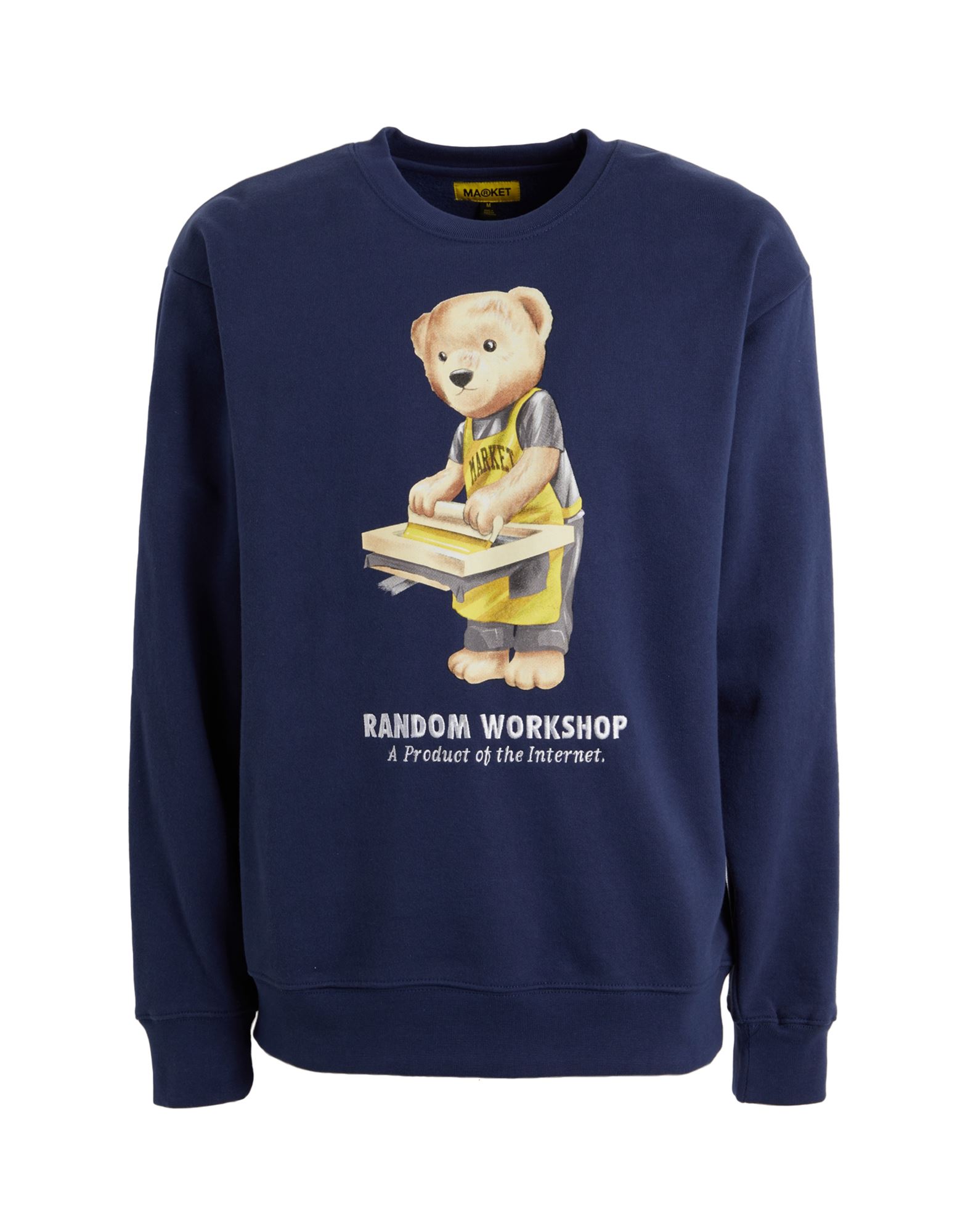 Shop Market Random Workshop Bear Crewneck Man Sweatshirt Midnight Blue Size Xl Cotton
