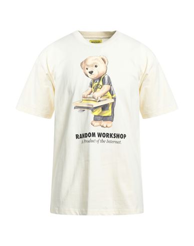 Shop Market Random Workshop Bear Tee Man T-shirt Light Yellow Size L Cotton