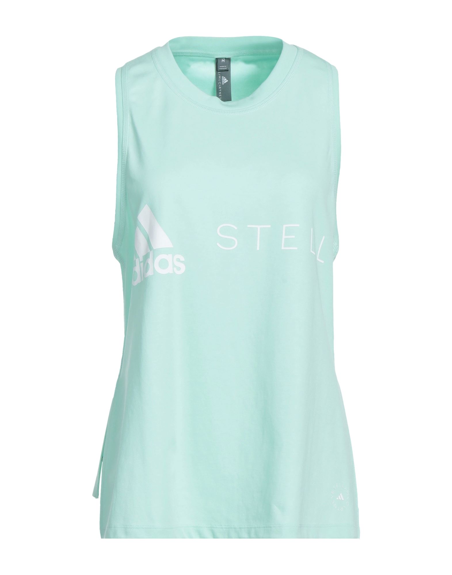 Shop Adidas By Stella Mccartney Woman Tank Top Light Green Size L Organic Cotton, Recycled Polyester