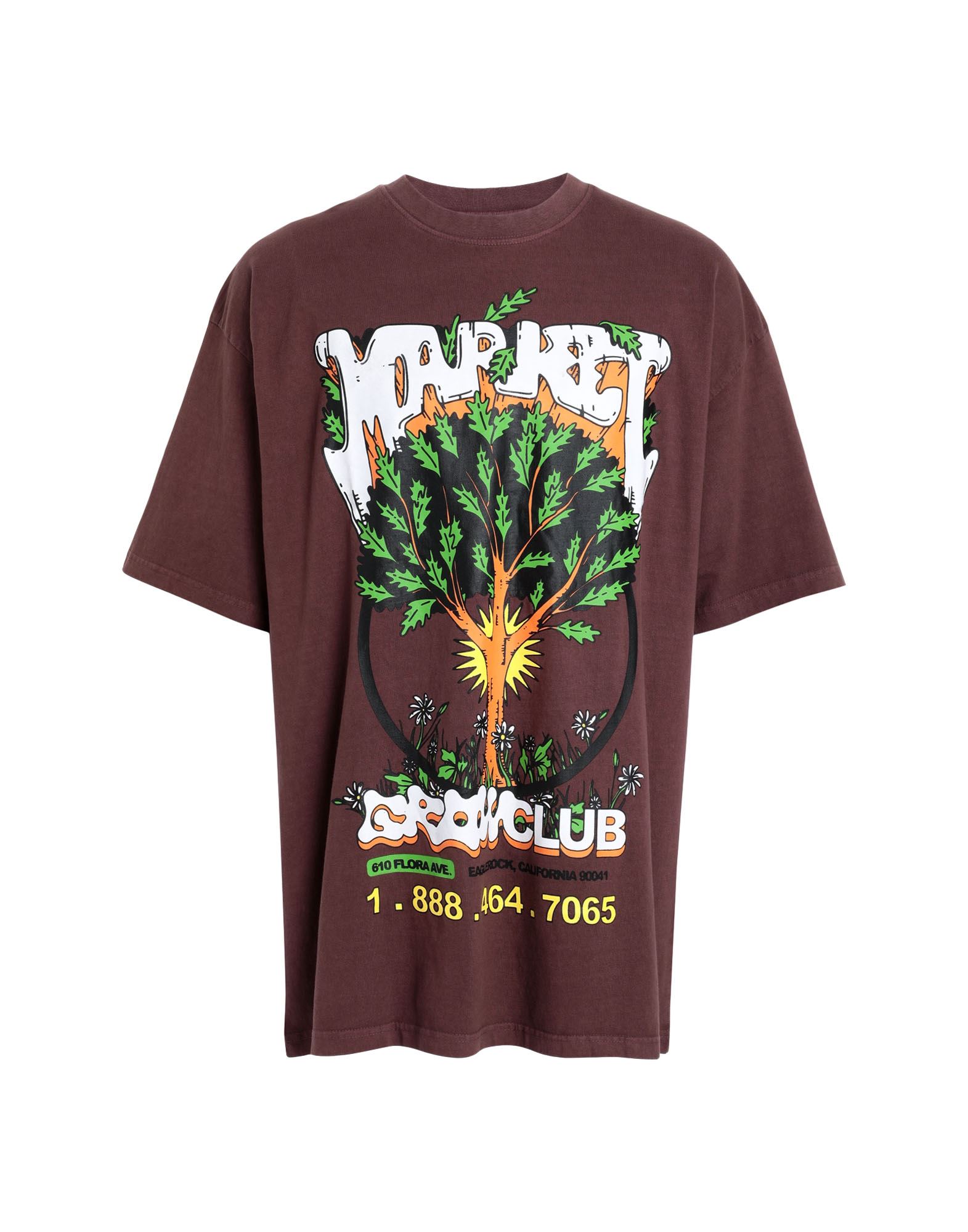 Market T-shirts In Brown