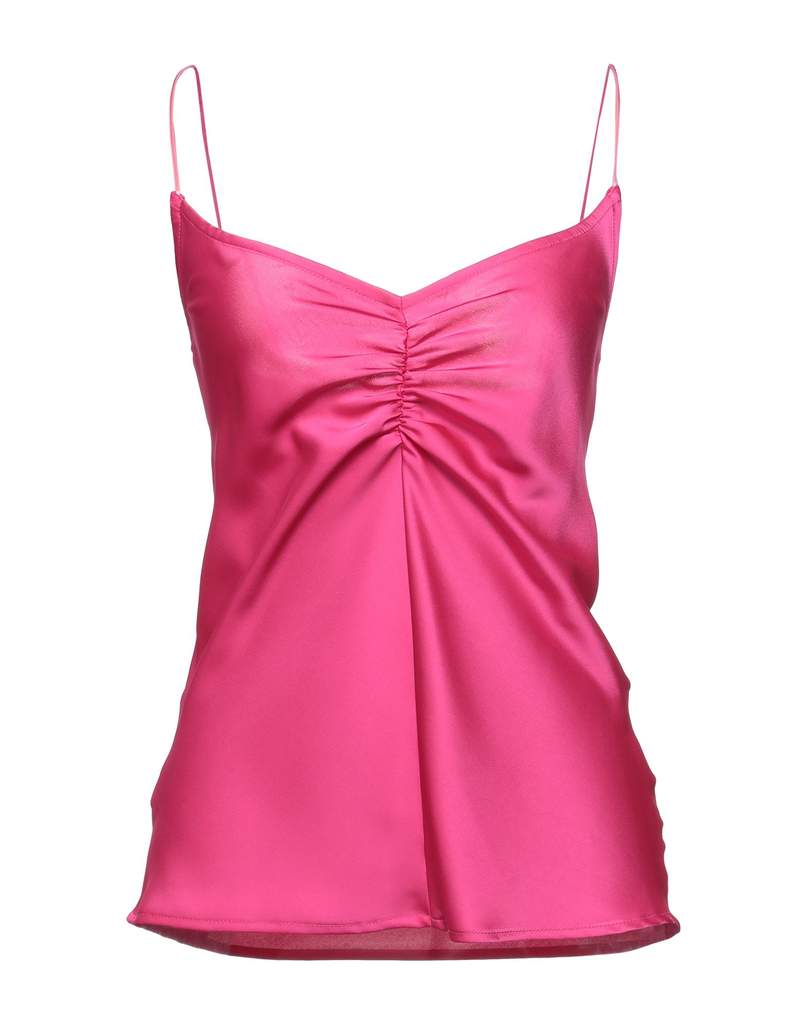 Merci .., Woman Top Fuchsia Size S Polyester In Pink
